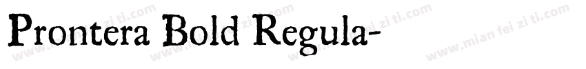 Prontera Bold Regula字体转换